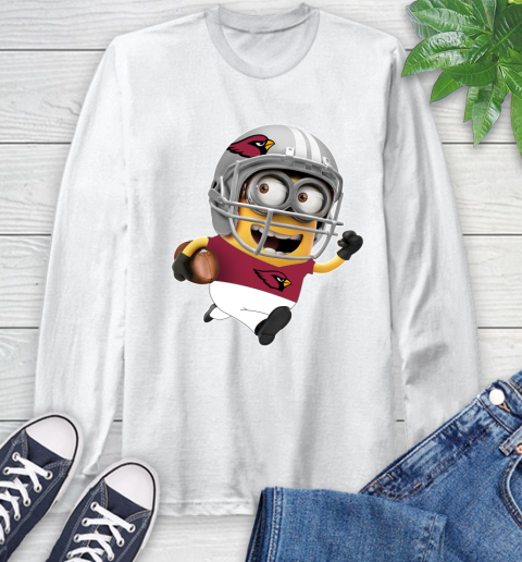 NFL Arizona Cardinals Minions Disney Football Sports Long Sleeve T-Shirt