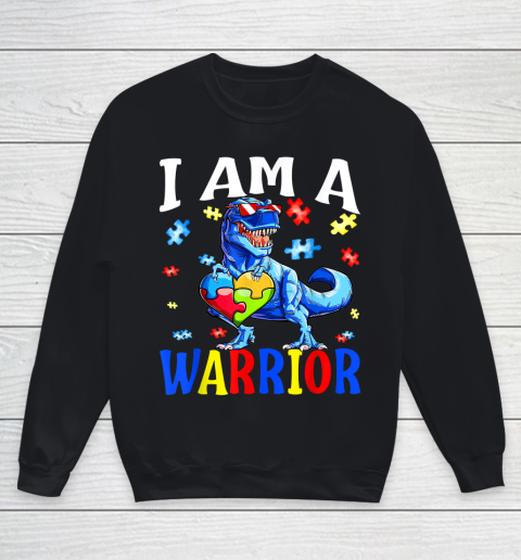 I Am A Warrior Autism Family Autism Awareness Youth Sweatshirt