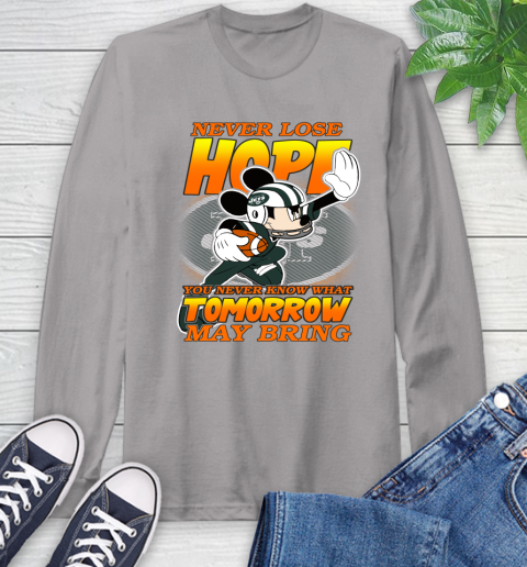 New York Jets NFL Football Mickey Disney Never Lose Hope Long Sleeve T-Shirt 6