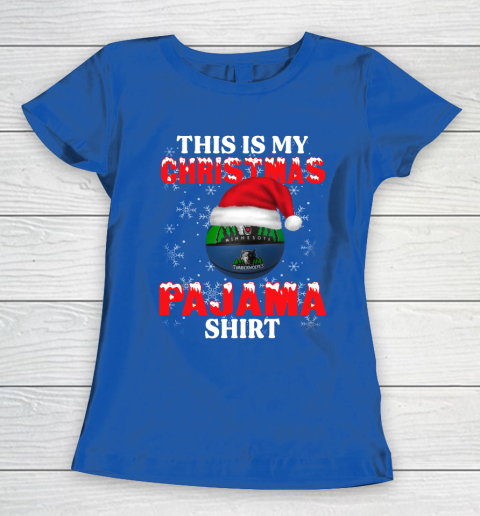 Minnesota Timberwolves This Is My Christmas Pajama Shirt NBA Women's T-Shirt 8
