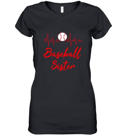 Baseball Sister Shirt Women's V-Neck T-Shirt