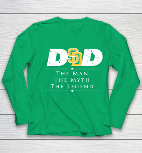 San Diego Padres MLB Baseball Dad The Man The Myth The Legend Youth Long Sleeve 4