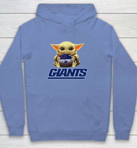 NFL Football New York Giants Baby Yoda Star Wars Youth Hoodie 12
