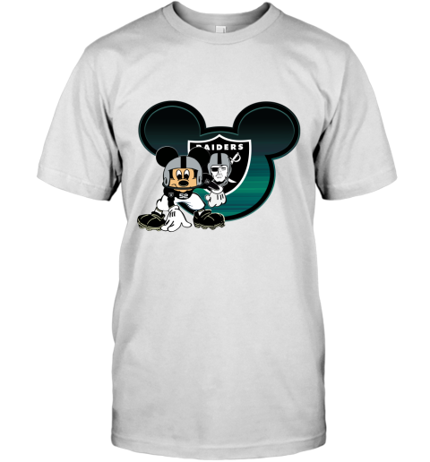 NFL Oakland Raiders Mickey Mouse Disney Football T Shirt