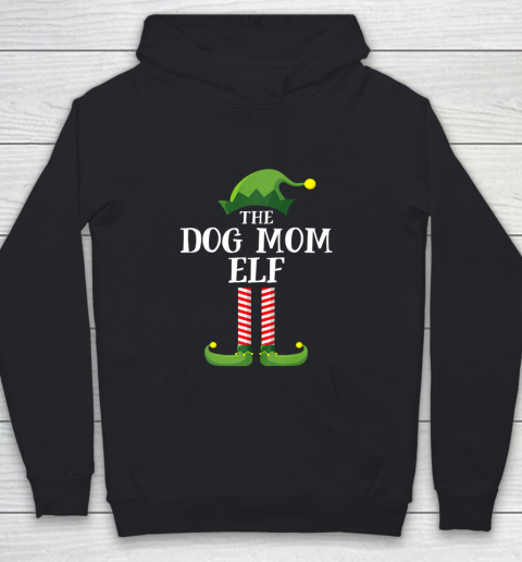 Dog Mom Elf Matching Family Group Christmas Party Pajama Youth Hoodie