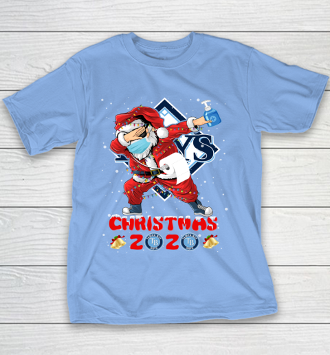 Tampa Bay Rays Funny Santa Claus Dabbing Christmas 2020 MLB Youth T-Shirt 8