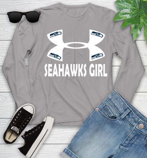 NFL Seattle Seahawks Girl Under Armour Football Sports Youth Long Sleeve 5