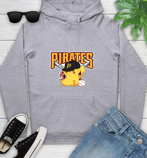 MLB Pikachu Baseball Sports Pittsburgh Pirates Youth Hoodie 6