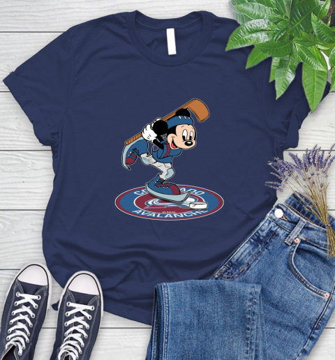 NHL Hockey Colorado Avalanche Cheerful Mickey Disney Shirt Women's T-Shirt 12