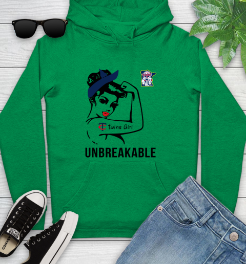 MLB Minnesota Twins Girl Unbreakable Baseball Sports Youth Hoodie 5