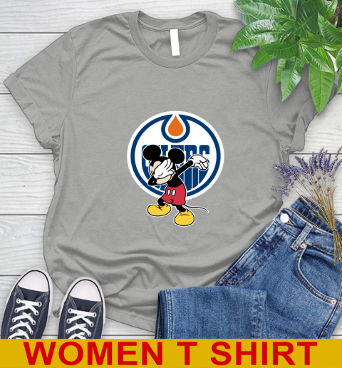 Edmonton Oilers NHL Hockey Dabbing Mickey Disney Sports Women's T-Shirt 11