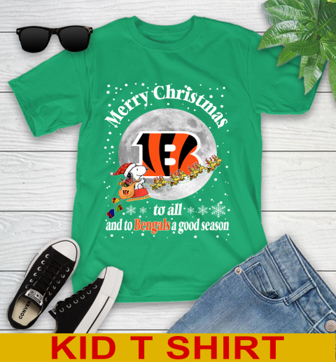 Cincinnati Bengals Merry Christmas To All And To Bengals A Good Season NFL Football Sports Youth T-Shirt 7