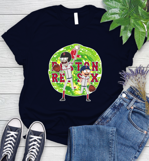 MLB Boston Red Sox Rick And Morty Baseball Sports Women's T-Shirt 3