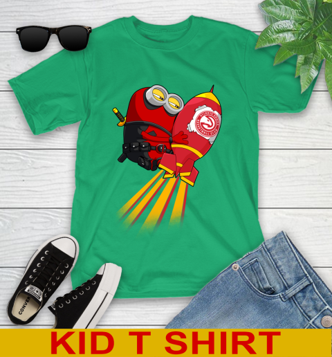 NBA Basketball Atlanta Hawks Deadpool Minion Marvel Shirt Youth T-Shirt 7