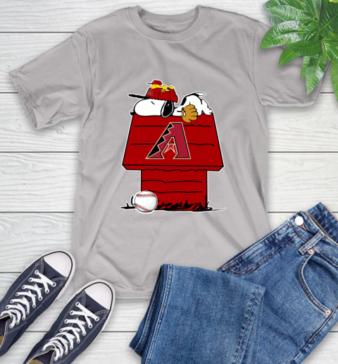 MLB Arizona Diamondbacks Snoopy Woodstock The Peanuts Movie Baseball T Shirt T-Shirt 12
