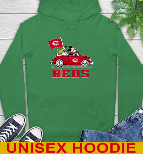 MLB Baseball Cincinnati Reds Pluto Mickey Driving Disney Shirt Hoodie 8