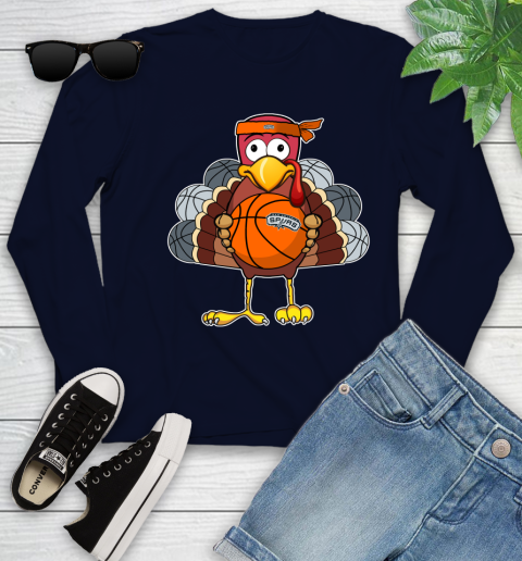 San Antonio Spurs Turkey thanksgiving day Youth Long Sleeve 3