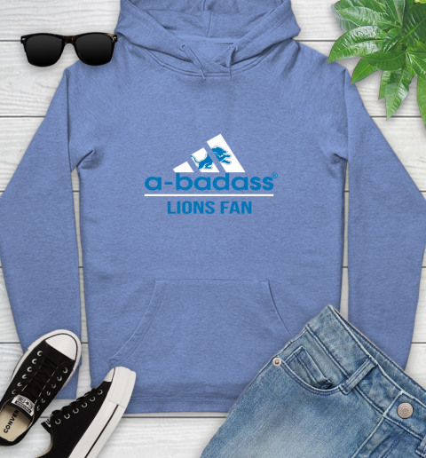 Detroit Lions NFL Football A Badass Adidas Adoring Fan Sports Youth Hoodie 13