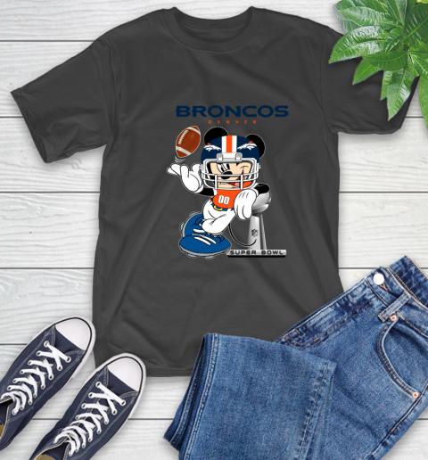 NFL Denver Broncos Mickey Mouse Disney Super Bowl Football T Shirt T-Shirt 2