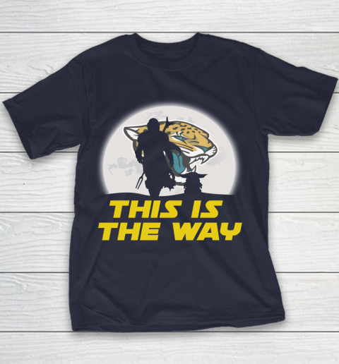 Jacksonville Jaguars NFL Football Star Wars Yoda And Mandalorian This Is The Way Youth T-Shirt 2