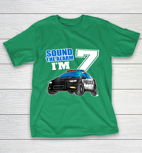 Kids Police Car 7th Birthday Shirt Boy 7 Cop Policeman Officer 7 Year Old T-Shirt 5