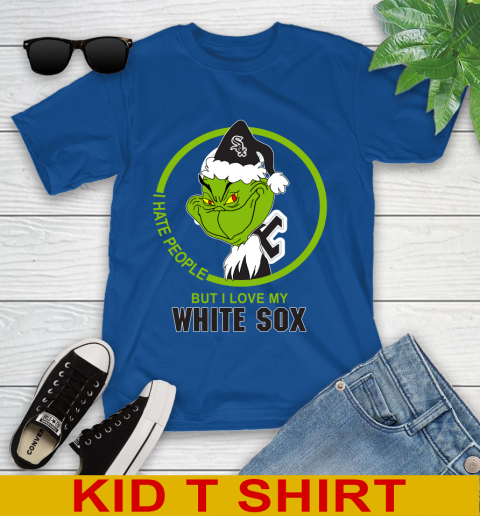 Chicago White Sox MLB Grinch I Hate People But I Love My Favorite Baseball Team 109