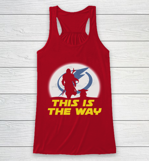 Tampa Bay Lightning NHL Ice Hockey Star Wars Yoda And Mandalorian This Is The Way Racerback Tank 4