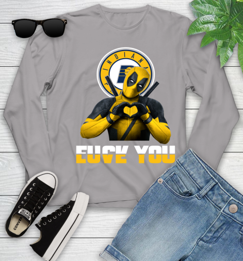 NBA Indiana Pacers Deadpool Love You Fuck You Basketball Sports Youth Long Sleeve 5