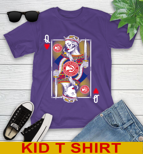 NBA Basketball Atlanta Hawks The Queen Of Hearts Card Shirt Youth T-Shirt 3