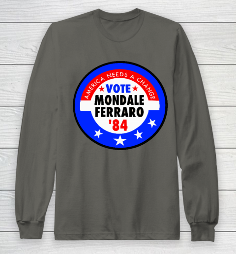 Walter Mondale and Geraldine Ferraro Campaign Button Long Sleeve T-Shirt 5