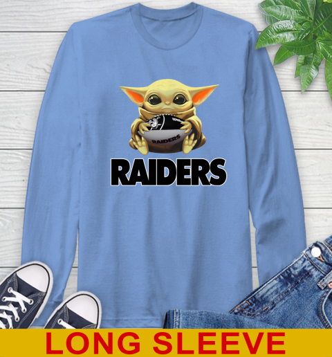 NFL Football Oakland Raiders Baby Yoda Star Wars Shirt Long Sleeve T-Shirt 11