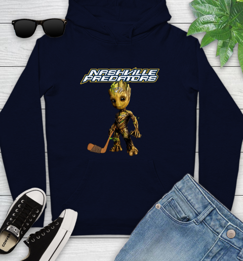 Nashville Predators NHL Hockey Groot Marvel Guardians Of The Galaxy Youth Hoodie 4