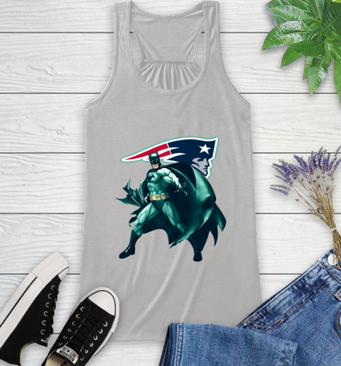 NFL Batman Football Sports New England Patriots Racerback Tank