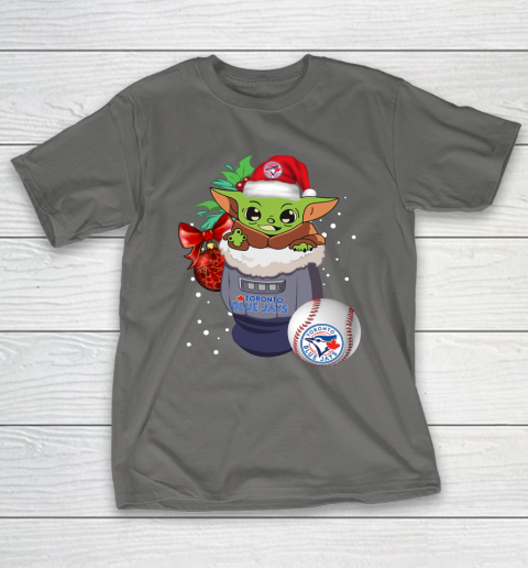 Toronto Blue Jays Christmas Baby Yoda Star Wars Funny Happy MLB T-Shirt 9