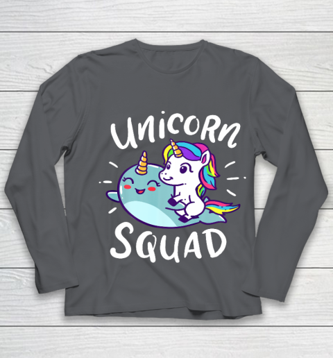 Unicorn Squad Narwhal Funny Cute Birthday Party Present Gift Youth Long Sleeve 6