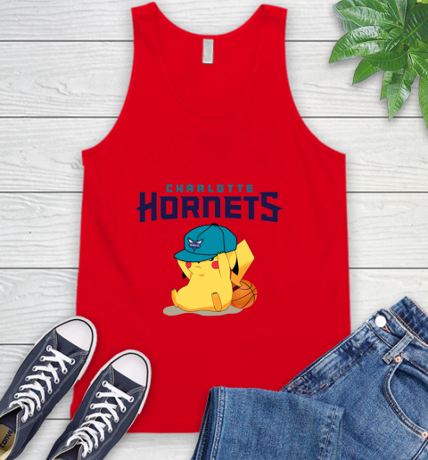 NBA Pikachu Basketball Sports Charlotte Hornets Tank Top 6