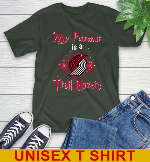 NBA Basketball Harry Potter My Patronus Is A Portland Trail Blazers T-Shirt 6