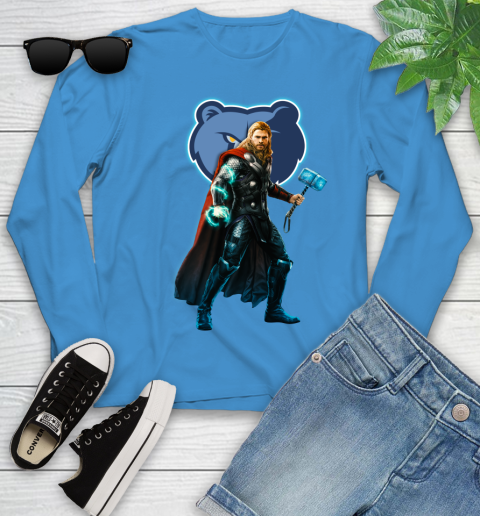 NBA Thor Avengers Endgame Basketball Memphis Grizzlies Youth Long Sleeve 7