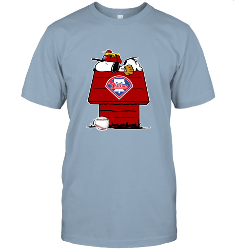 Philadelphia Phillies Snoopy And Woodstock Resting Together MLB Women's T- Shirt 