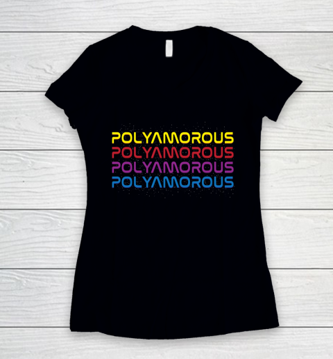 Love  Polyamorous  Colorful  Autism Awareness  Commitment Women's V-Neck T-Shirt