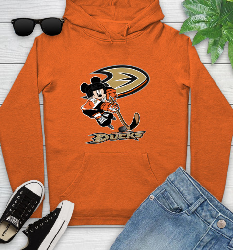 NHL Anaheim Ducks Mickey Mouse Disney Hockey T Shirt Youth Hoodie 5