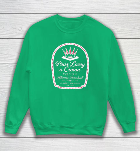 Atlanta Braves Pour Larry A Crown Sweatshirt 4