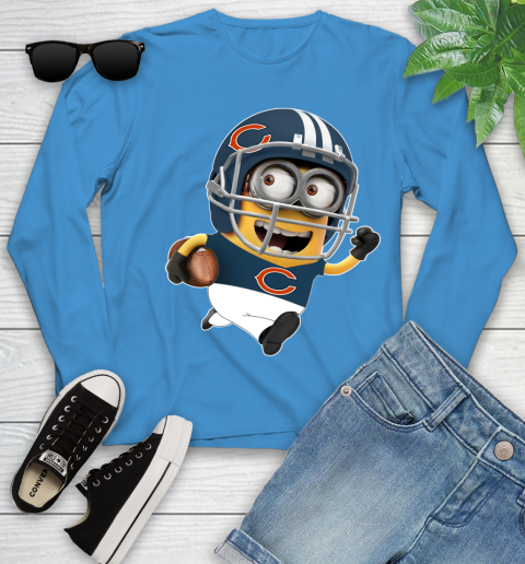 NFL Chicago Bears Minions Disney Football Sports Youth Long Sleeve 7