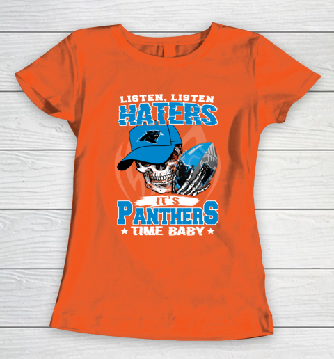 Listen Haters It is PANTHERS Time Baby NFL Women's T-Shirt 3
