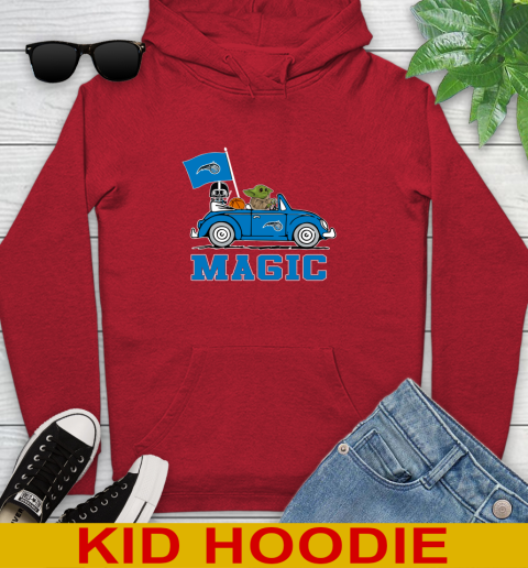 NBA Basketball Orlando Magic Darth Vader Baby Yoda Driving Star Wars Shirt Youth Hoodie 11