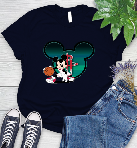 NBA Houston Rockets Mickey Mouse Disney Basketball Women's T-Shirt 3