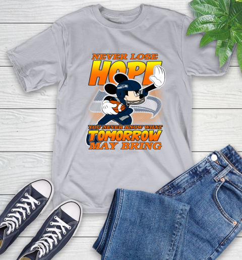 Seattle Seahawks NFL Football Mickey Disney Never Lose Hope T-Shirt 6