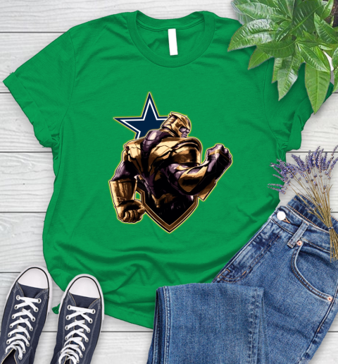 NFL Thanos Avengers Endgame Football Sports Dallas Cowboys Women's T-Shirt 6