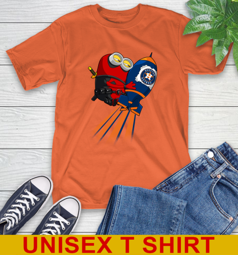 MLB Baseball Houston Astros Deadpool Minion Marvel Shirt T-Shirt 4