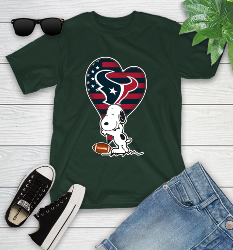 Houston Texans NFL Football The Peanuts Movie Adorable Snoopy Youth T-Shirt 5